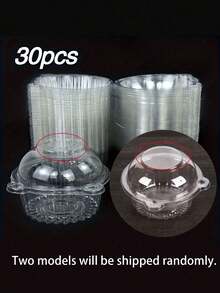 10/20/30pcs Clear Plastic Cake Boxes With Flip Lid, Reusable Dessert Containers For Cakes, Sandwiches, Cheesecakes, Muffins And Pastries, Perfect For Weddings, Birthdays, Christmas And Party Decorations, Party Dessert Boxes, Baking - Multicolor - View 12