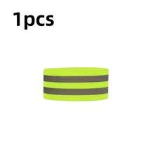 1/2/4pcs Reflective Straps For Cycling, Motorcycle Reflective Bands, High Visibility Reflective Straps, Night Motorcycle Riding Reflective Bands, Night Running Reflective Straps, Reflective Clothing, Night Safety Warning Protective Accessories - Green and White - View 8