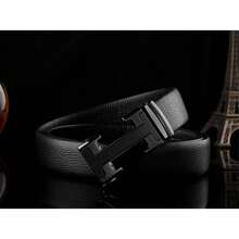 Men's H Letter Automatic Buckle Belt Business Commute Versatile Belt - Multicolor - View 4