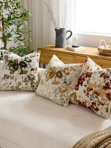 1 Stück/2 Stücke Vintage Pflanzen- & Blumenmuster Kissenbezug, modischer Retro bequemer Jacquard Chenille + Kunst-Kaschmir dekorativer Kissenbezug, geeignet für Heimdekoration, Sofa, Bett, Schlafzimmer, Geschenk, Feiertagsdekoration, alle Jahreszeiten - Grün - Übersicht 6