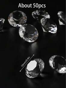50pcs Acrylic Pointed Rhinestone Artificial Crystal Diamond Transparent Nail Art Hair Accessories DIY Material - Multiple Styles - View 2