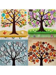 1 Paquete 50g/300g Botones Redondos de Resina de Colores Mixtos Material de Manualidades para Pintura de Botones Hechos a Mano Kit de Decoración DIY - Naranja 50 g - Ver 9