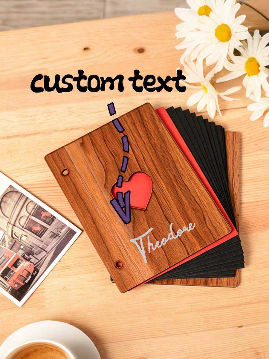 1pc Custom 6-Inch Photo Album, Hardcover Design, Vintage Handmade Album, Youth Keepsake Book, Graduation Photo Album, Suitable For Scrapbooking And Photo Collection At Weddings, Birthday Parties, And Other Occasions - Multicolor - View 1