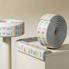 Baby Anti-Collision Strip, Table Corner Protector, 2 Meters Long, Cartoon Design, Furniture Corner Protection Sticker, Anti-Collision Product - Pink 1roll - View 9