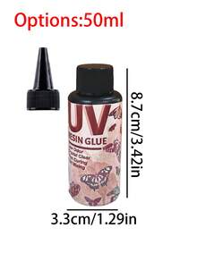50 جرام/100 جرام/250 جرام راتنج UV شفاف صلب، صلابة عالية وسريع الجفاف ومنخفض اللزوجة، راتنج إيبوكسي شفاف مخلوط مسبقًا، مناسب لصنع المجوهرات، غراء عديم الرائحة ينشط بأشعة الشمس - الأشعة فوق البنفسجية - مشاهدة 12