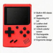 Retro Handheld Game Console 400-In-1 Mini Macaroon Game Machine 2.4-Inch 8-Bit LCD Screen Built-In 1020mAh Battery Ideal Holiday Birthday Gift - View 8