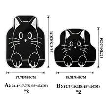 1pc/4pcs Car Floor Mats And Trunk Mats, Multiple Sizes Available, Polyester Material, Cat Theme, All-Weather Use, Suitable For Trucks/Sedans/SUVs, 95% Vehicle Compatibility, Ideal Holiday/Thanksgiving Gift, Fashionable Car Interior Protection - Cat - View 6