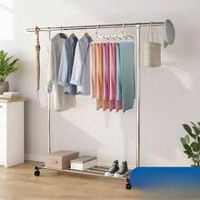 Zwei mehrlagige, faltbare Kleiderbügel aus Kunststoff und Edelstahl, Aufbewahrungsgestelle mit mehreren Fächern für Jeans, Hosen und Schals im Kleiderschrank - Silber - Übersicht 6