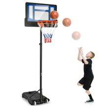 Portable Basketball Hoop, Basketball Goal With 4.3 FT-8.2 FT Adjustable Height - Blue+Black - View 13