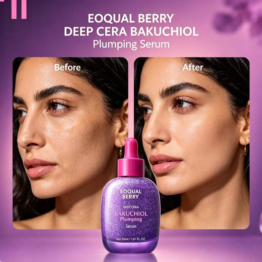 Plant-Based Retinol Anti-Aging Serum, Gentle Firming & Fine Line Reduction, Moisturizing & Repairing, Soothing Dryness & Redness, Non-Sticky, Suitable For Bedtime, Emergency, And Daily Care