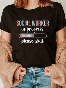 Unisex Size. Gifts For Mom, Funny Cartoon Graphic T-Shirts, 1 Piece, Cornholio Style, Unique Creative Design, Artistic Style, Loose Fit, Casual Going Out Wear - 黑色 4 - 查看 6