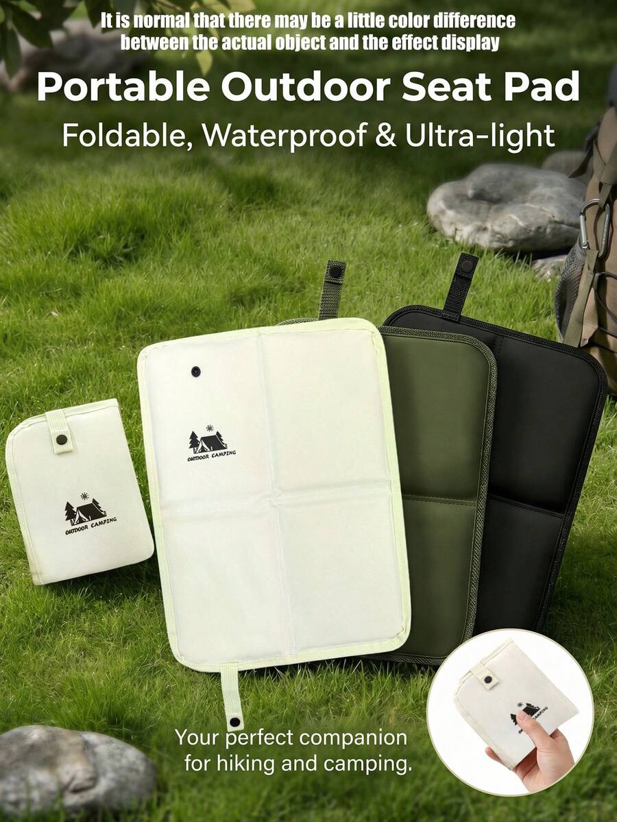 Portable Foldable Seat Cushion Outdoor Camping Waterproof Moisture-Proof Cold-Insulating Heat-Insulating Oxford Cloth Picnic Mat Multi-Purpose Seat Pad - Multicolor - View 1