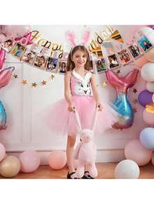 Decoraciones para fiesta de cumpleaños número 13 para niñas, pancarta de fotos de cumpleaños, pancarta de hitos de crecimiento para adolescentes, colgante de pared con cuerda y adhesivo para suministros de fiesta... - Ver 5