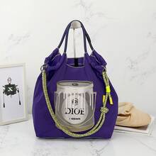 New Embroidered Tote Bag, Niche Large Capacity Versatile Commuter Shoulder Crossbody Bag - Multicolor - View 15