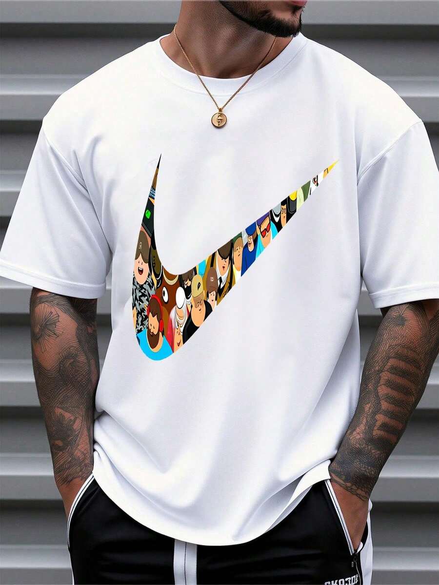 Men's Pure Cotton Short-Sleeved T-Shirt - 樣式1 - 查看 1
