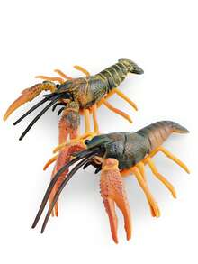 1pc Realistic Ocean Animal Lobster Model Freshwater Crayfish Cherax Quadricristatus Cognitive Decoration Ornament - Multicolor - View 7