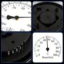10" Decorative Thermometer Hygrometer Clock For Garden Wall Decor Indoor Outdoor Thermometer Weather Station Temperature Gauge - A - View 5
