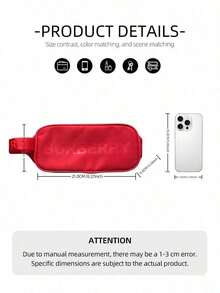 Bright Red BURBERRY Mini Bag Wide Strap Large Capacity Multi-Functional Commuter Street Shoulder Wash Bag BURBERRY-GIFT-6 - Red - View 4