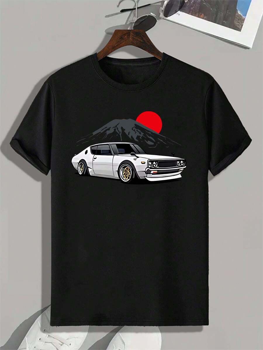 Men'S Casual Short-Sleeve Sports T-Shirt - Schwarz - Übersicht 1