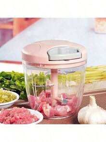 1件 (900ml/500ml) 手動絞肉機、大蒜壓榨器、旋轉式大蒜切碎機，適用於蔬菜、薑、水果、堅果、香料，專業洋蔥、胡蘿蔔和大蒜切片機，廚房小工具、家用物品、烹飪器具、碎肉機－高效廚房助手，無需用電，適合居家禮物，蔬菜洋蔥切碎機，廚房烹飪配件 - 其他 - 查看 9