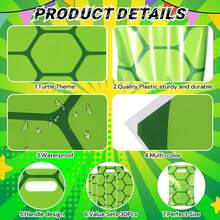 10/25/40pcs Green Turtle Theme Gift Bags, Plastic Party Tote Bags With Handles, Suitable For Gift Decoration, Party Supplies And Gift Packaging - View 5