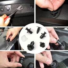 100pcs Automotive Repair Clip Set, 6 Sizes, Black Nylon Material, Durable, For Bumper And Fender Fixing, Easy To Install And Remove, Not Easily Damaged - 100Pcs Car Mounting Clips - View 3