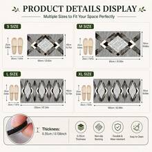 1pc, Home Decor, Pattern Printed Floor Mat, Diatomaceous Earth Kitchen Rug, Kitchen Mat, Floor Mat, Easy To Clean, Printed Rectangular, Suitable For Living Room, Bedroom, Hallway, Bathroom, Laundry Room - Polyester Carpet, Suitable For Indoor And Outdoor Home Decor - Multicolor - View 3