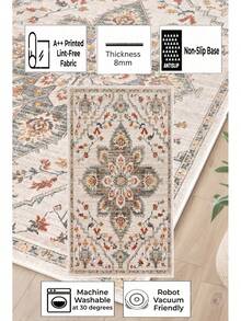 Alfombra antideslizante, lavable, con estampado digital, ideal para pasillo o cocina. - Multicolor - Ver 7