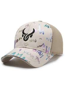 New Graffiti Embroidered Baseball Cap, Casual Baseball Cap, Outdoor Daily Versatile Sun Protection Shade Cap - Multicolor - View 12