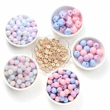 70 Stücke Traumhafte Macaron Rosa Lila Blau Silikon Perlen Set, geeignet für DIY Feiertags Dekoration Schmuckherstellung, Kleidung Accessoires, Heimdekoration, Heimhandwerk, kulturelle kreative handgefertigte Accessoires - Verschiedenfarbig - Übersicht 3