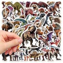 50pcs Vintage Dinosaur Stickers For Adults - Cute Dinosaur Doodle Art, Featuring Stegosaurus, Triceratops, Brachiosaurus Patterns, Suitable For DIY Crafts, Laptop, Skateboard, Luggage, Party Decoration School Supplies - A - View 3