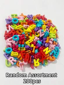 200/600pcs Large Letter Beads, Mixed Color Plastic Letters A-Z, Suitable For Jewelry Making, Bracelets, Necklaces, Keychains, Shoelaces And Handmade Crafts - Multicolor - View 11