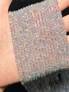 5A3M Natural Labradorite/Moonstone Faceted Sparkling Beads Spacer Beads For Bracelet And Necklace DIY Jewelry Making Accessories - 3mm[1strand 15inch] - View 4