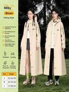 1pc Women's One-Piece Long Thickened Raincoat, Adult Motorcycle/Bicycle Riding Rain Poncho, Suitable For Motorcycle/Bicycle Riding, Outdoor Warmth, Suitable For Valentine's Day, Pets, Carnival, Spring/Summer, Bridesmaid Gift, Indoor Bedroom Decor, Beach - Multicolor - View 9