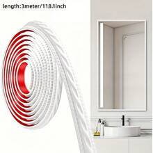 1m/3 Meters Self-Adhesive Decorative Soft Line Trim, Faux Plaster Picture Frame Border, Self-Adhesive Soft Line Ceiling Baseboard Gap Filler, 3D Molded Line Strip (12mm) - A - View 15