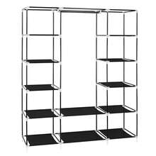 69 Inch Portable Closet Organizer Wardrobe Closet Clothes Organizer, Black Non-Woven Fabric Clothes Closet Wardrobe Storage Organizer, Easy Assembly Sturdy Durable Garment Storage For Bedroom - 1 - View 12