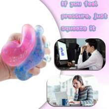 4pcs Dreamy Squeeze Toys, With Dreamy Smooth Squeeze Feel, Soft Stress Balls With Base, Sensory Toys For Anxiety And Stress Relief, Suitable For Relaxation And Calming - Ice Cube - Water Drop Shape - Multicolor - View 6
