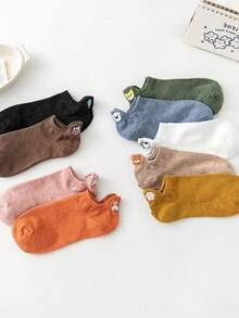 1/5 Pasang Kaos Kaki Pendek Wanita Motif Kartun Gaya AB, Kaos Kaki Pendek Lucu, Nyaman, dan Bernapas, Cocok untuk Sehari-hari, Olahraga, Perjalanan, Semua Musim, Warna dan Gaya Acak - MultiWarna - View 7