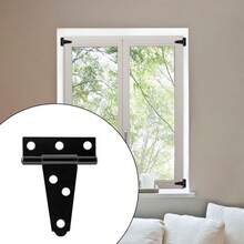 4pcs T-Hinge, Heavy Duty Barn Door Hinge, Suitable For Hinge Wood Fence, Yard, Barn Door, Shutter - Black - View 8