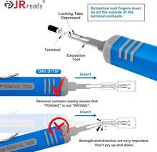 JRready DRK-D173P Molex 11-03-0044 Mini-Fit Jr Extraction Tool Molex Pin Extractor Tool Molex Pin Removal For ATX EPS PCI-E Connectors Terminal Release Tool ATX Pin Removal Tool - White - View 4
