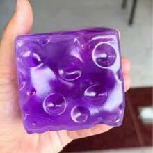 New 3-Color Transparent Cheese Squeeze Stress Relief Glacier Slow Rebound Fidget Toy, For Teens & Adults, Christmas Gift - Multicolor - View 8
