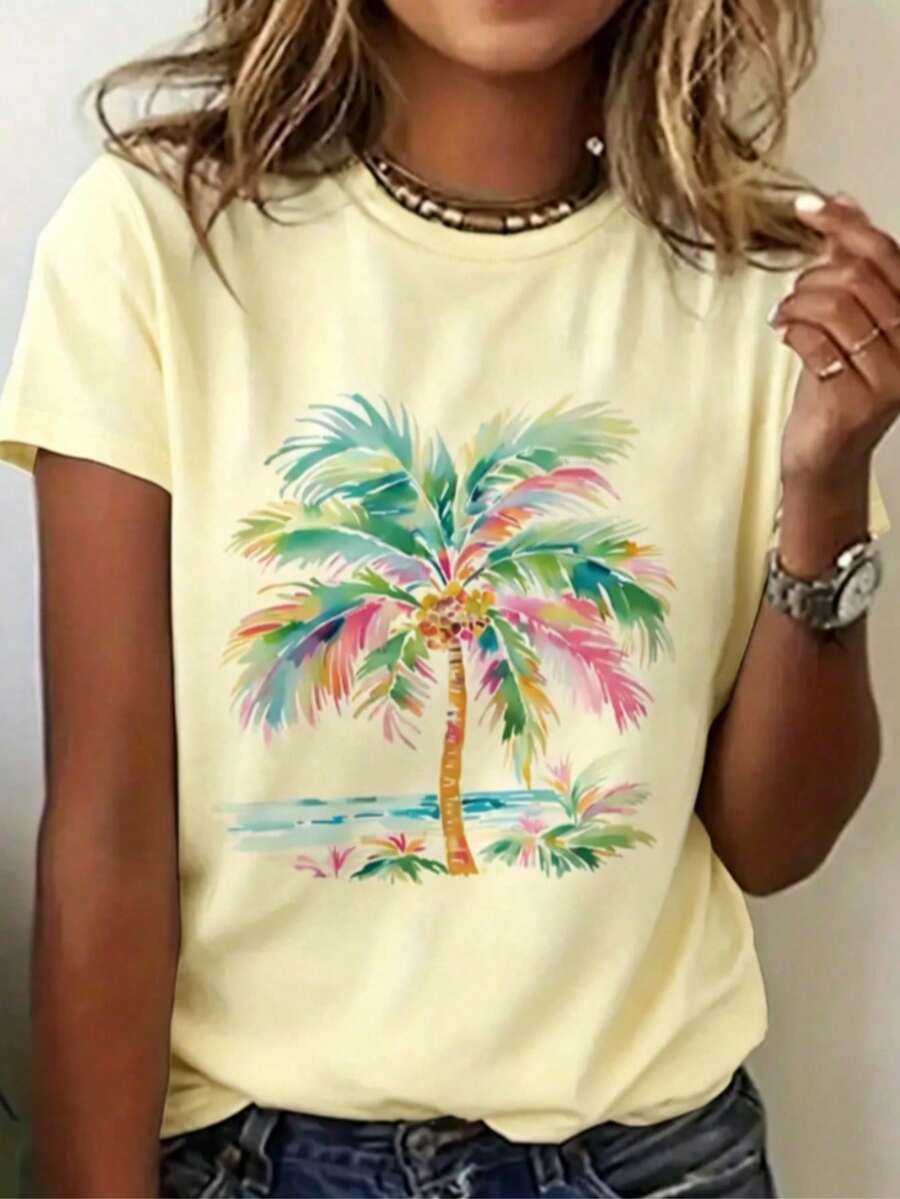 Women T-Shirts - Apricot - View 1