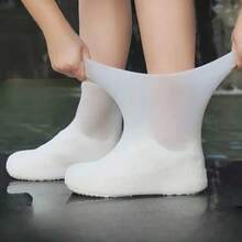 2pcs (1 Pair) Non-Slip Rain Boots, Transparent Design, Easy To Clean, All-Weather Outdoor Foot Protection, Durable And Comfortable, Rain Boot Accessories, Foldable Shoes, Elastic Shoes - Multicolor - View 12