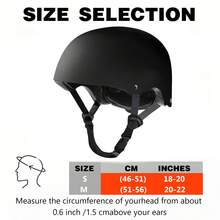 Skateboard Bike Helmet For Adults Adjustable Unisex Adult Helmet - Stylish & Cool, Perfect For Men & Women - Ideal Holiday & Birthday Gift - Available In Black & White - Paintable & Suitable For Various Sports - Pure Black-m - View 8