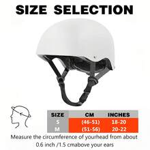 Skateboard Bike Helmet For Adults Adjustable Unisex Adult Helmet - Stylish & Cool, Perfect For Men & Women - Ideal Holiday & Birthday Gift - Available In Black & White - Paintable & Suitable For Various Sports - Pure White - M - View 8