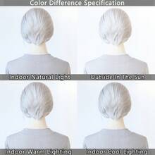 ZigZag Hair Ultra Short Bob Synthetic Lace Front Wig - Silver Bob Wig - 6 Inch Ultra Short Hair, Heat Resistant Fiber Glue-Free Wig, Suitable For Festivals And Daily Wear, Halloween - Multicolor - View 3