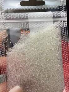 水晶小仙子玻璃 AB 色魚子醬珠 10G/袋，0.6-0.8mm 圓珠，適用於美甲藝術與水鑽，魚子醬珠美甲飾品 - 杏色 - 查看 5