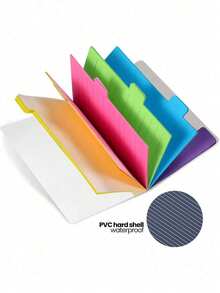 1pc Adhesive Label Divider With Bright Memo Notes And School Index Tabs, Suitable For Students And Adults Learning Supplies School Supplies - one-size - View 4