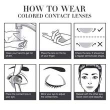 Leermoo One Pair Of Snowflake Black Color Contact Lenses Yearly Use Prescription 14.5mm DIA 8.6mm BC Big Eye Girl Natural Enlargement Small Pupil Effect Daily Cosmetic Color Contacts, Enhanced Eye Beauty, Photo-Ready Glam Look, Party Makeup - Snowflake Black - View 10
