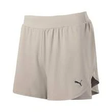 Puma Women's Loose Training Sports Shorts, Versatile Casual Athletic Shorts, Spring/Summer, 52317590 - Light Khaki - View 1